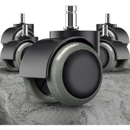 Erstatningshjul for IKEA kontorstoler 5-pakning 10 mm x 22 mm Stillegående rullende hjulsett Universelle kraftige svinghjul