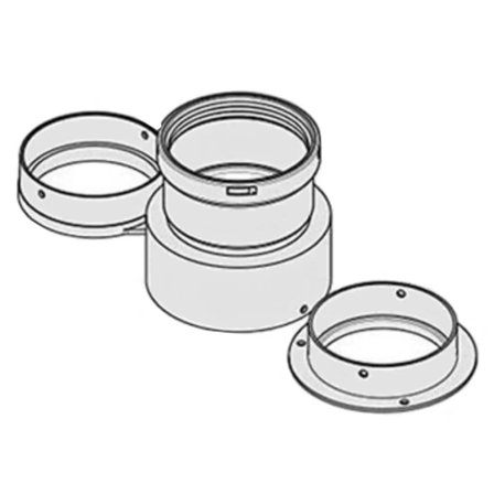 Kit sistema sdoppiato scarico fumi tubi aria/fumi 80/80 mm sdoppiatore per caldaie a condensazione Beretta