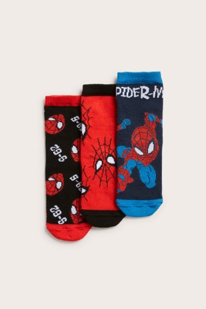 Kappahl | Skarpetki Spiderman, 3-pak | Czerwony