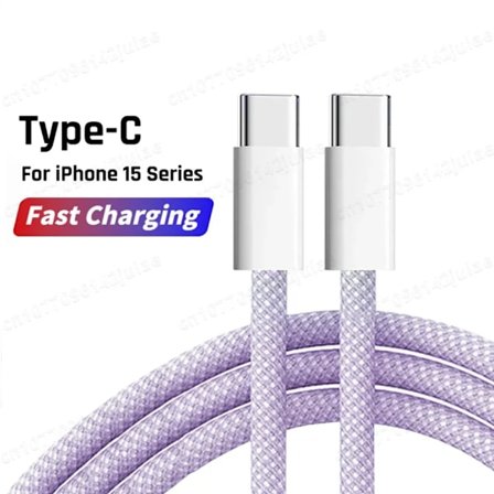 Original PD 60W Snabbladdare 6A USB C till Type C Kabel För Apple iPhone 16 17 Pro MAX Snabbladdning För Samsung S24 Xiaomi Kabel