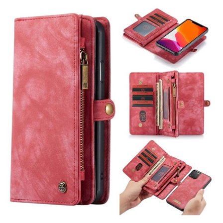 CaseMe iPhone 11 Pro Zipper Wallet Etui -Rød