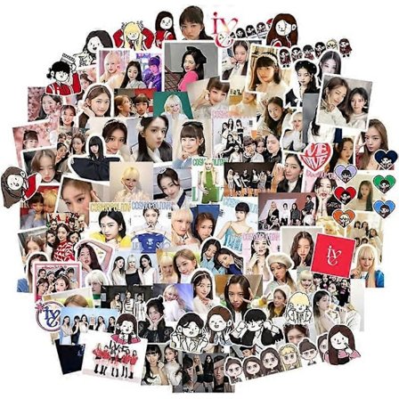 IVE 100 stk klistremerker - Pakke med tegneserieklistremerker fra albumet Eleven - Vanntette klistremerker for fans - IVE-klistremerkepakke