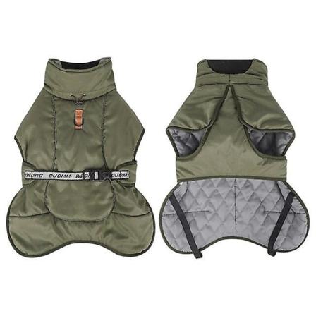 Høst- og vinterklær for store hunder, varm jakke for utendørsbruk, refleksjakke for hund, luksuriøse kjæledyrklær i medium og stor størrelse Army 
