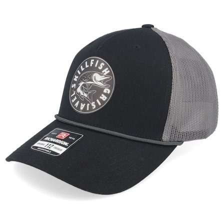 Skillfish - Black trucker Czapka Z Daszkiem - Grisjävel Silver Black/Charcoal/Charcoal Rope @ Hatstore