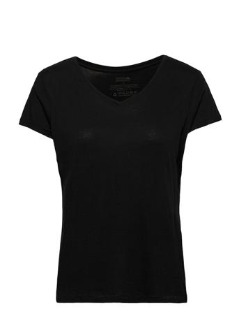 Women's V Neck Organic T-Shirt 1 Pack T-shirt Top Sort Danish Endurance