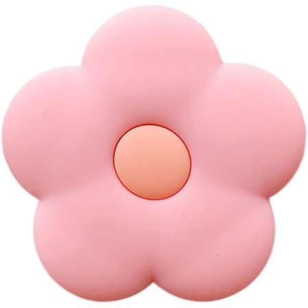 Rosa Daisy Silikone Telefon Greb Stander, 1 stk Base og Holder til Mobiltelefoner, Blomst Telefonring Kompatibel med Forskellige Mærker (ROSA)