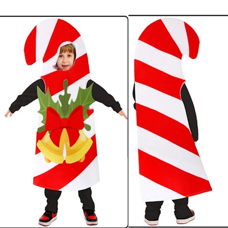 Juldräkter för barn, polkagris-cosplay 125/145 cm (Röd)