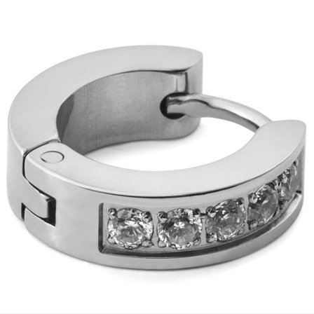 Floyd Stål Zirkon Bøyleøredobber for menn