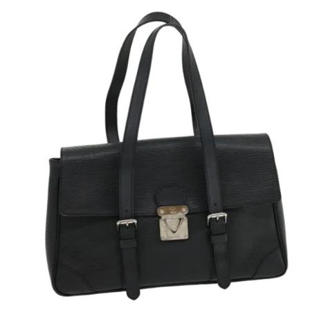 Louis Vuitton Vintage Pre-ownedLeatherlouis-vuitton-Tass , Zwart , Dames , Maat: ONE Size Vintage Tassen