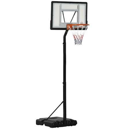 Rootz Basketball Stativ Med Hjul - Rulbar - 260-310 Cm - Højdejusterbar - Basketball Bøjle Med Stativ - Velegnet til udendørs og indendørs brug - Stål