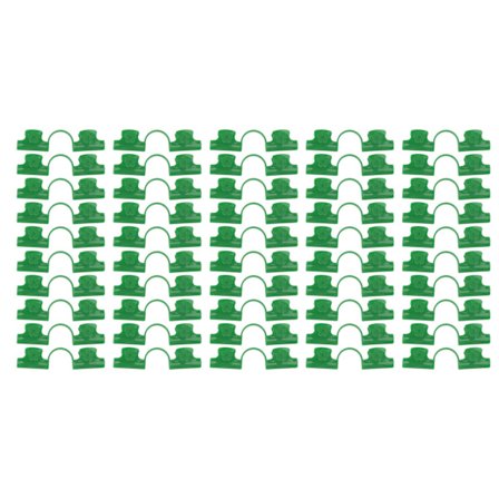 50 stk. drivhus plantefilm klemme PE plast 2 hoved jordfolie klips 8mm 031in til havebrug
