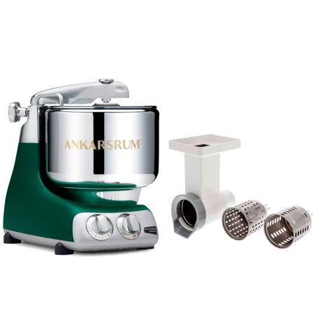 Ankarsrum Assistent Original AKM6230 Forest Green + Grønnsakskutter - Kjøp kjøkkenmaskin hos Bakeren og Kokken