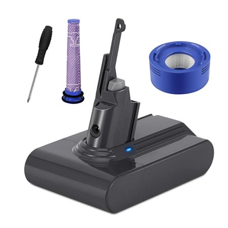 Ersättnings V7 Batteriadapter+Filter+Skruvmejsel 21.6V för Dyson V7 Animal/Extra/Absolute/Trigger Dammsugare