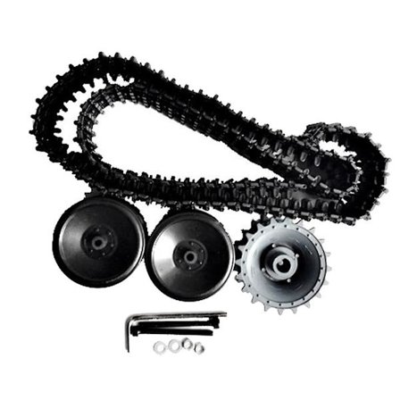 Drivhjul / Hjul + Hjul Tankbil Chassis Robot Vegg Strømsmodell Sett