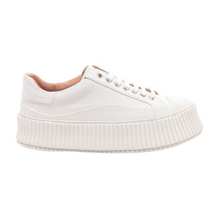Jil Sander, Women& Shoes Sneakers White Ss 23 Wit, Dames, Maat:37 EU,Canvas