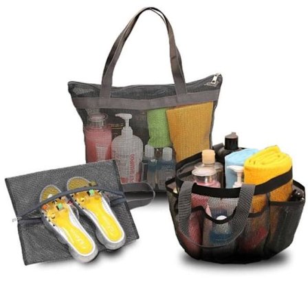 Strandveske - Noname - Gjenbrukbar netting - Lett - Sammenleggbar - Høy tetthet