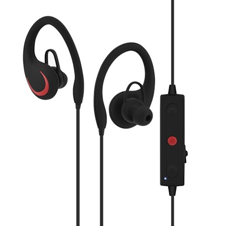 Langaton Bluetooth In-ear Stereo -kuuloke Hands Free Sport -kuuloke (musta ja punainen)