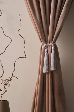 Jotex - Duskbånd 2-pk Lys grå - ELKE - Kjøp Gardinholdere hos Jotex