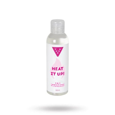 VUXEN HEAT IT UP! - VÄRMANDE MASSAGEGEL & GLIDMEDEL 150 ML - Vuxen.se - Bättre sex för henne: Stimulerande arousal gel, orgasm drops