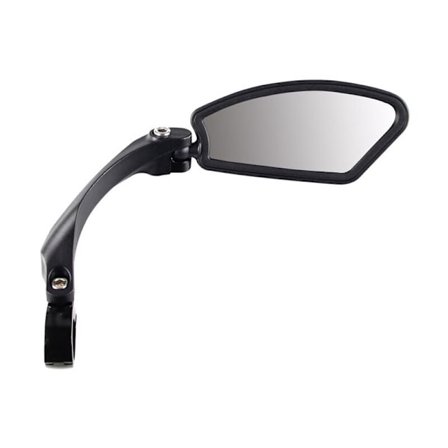 Hafny 1 stk. MR080R rustfrit stål linse cykel spejl klart bredt område bakspejl cykel reflektor justerbar vinkel