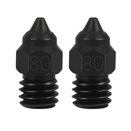 Hærdet stål 0,2 0,4 0,6 0,8 3D-printerdyse til Ender3 5Pro/ Ender3V2/CR6SE/CR10 udskrivningsdyser 2 STK