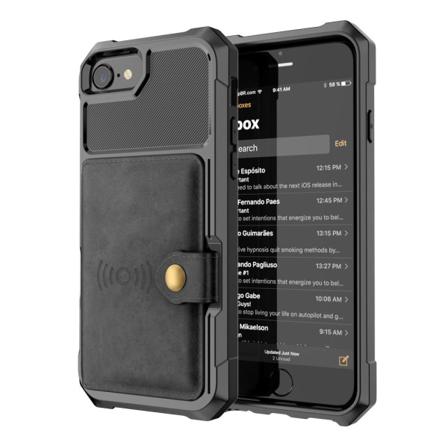 Stilrent Skal Med Kortfack Iphone 8 Svart