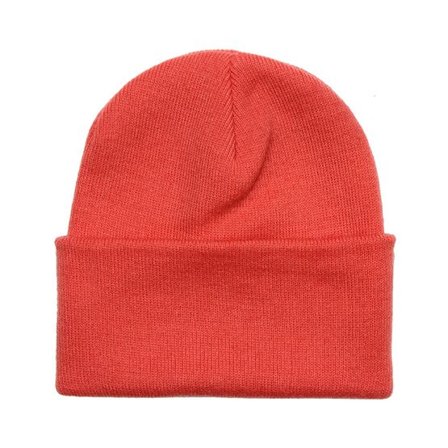 Beechfield - Röd cuff Beanie - Coral Cuff Blank Beanie @ Hatstore