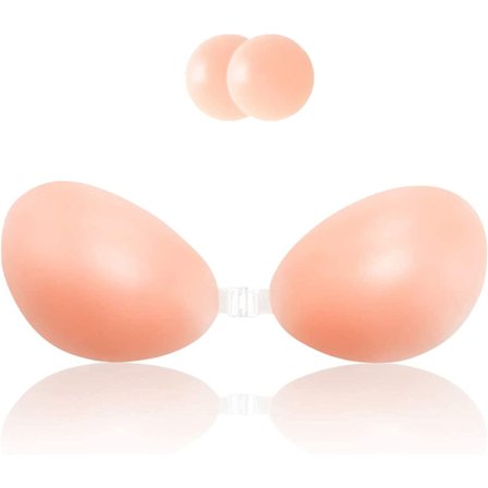 Sticky BH axelbandslös självhäftande osynlig push-up silikon