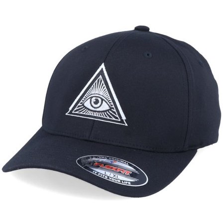 Iconic - Svart Keps - Illuminati Black Flexfit @ Hatstore