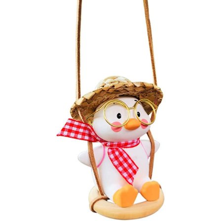 And på gynge bil vedhæng af gyngeand sød bilindretning bilgave til bilens bakspejl hængende tilbehør og bil spejl hængende tilbehør