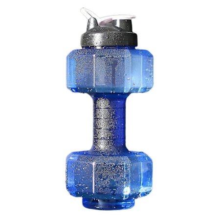 Dumbbell-formet Vandflaske Stor Kapacitet Plastik Bærbar Sports Vandflaske