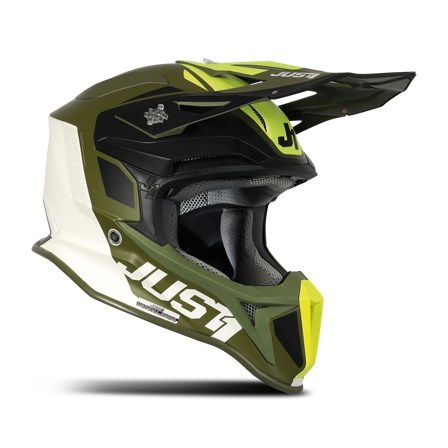 Casco Cross Just1 J18 Army-Verde-Nero XL 61-62cm