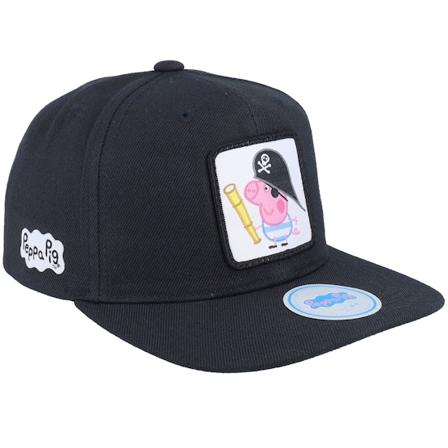 Peppa Pig - Černá snapback Kšiltovka - Kids Pirate George Black Snapback @ Hatstore