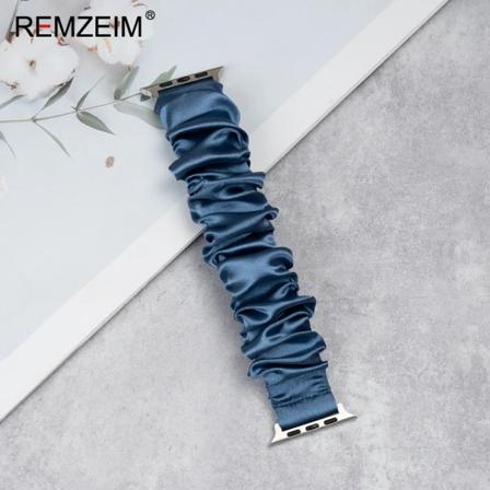 Elastisk Scrunchie-rem för Apple Watch Band 44mm 40mm 42mm 41mm 38mm 45mm 49mm Ultra Armband IWatch Kvinnor 8 7 6 5 4 SE Blå Blue 42mm 44mm 45mm 49mm
