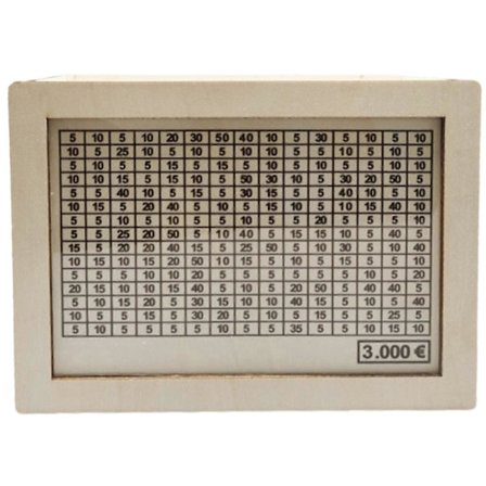 Puinen säästöpossu laskurilla 500/1000/2000/3000/5000/10000 euroa Säästöpossu Kolikkosäiliö Lapset Aikuiset Rahan säästö Kotelo Purkki Joululahja 