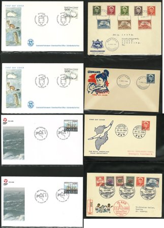 Grønland til 2003 - Samling af FDC i 9 album