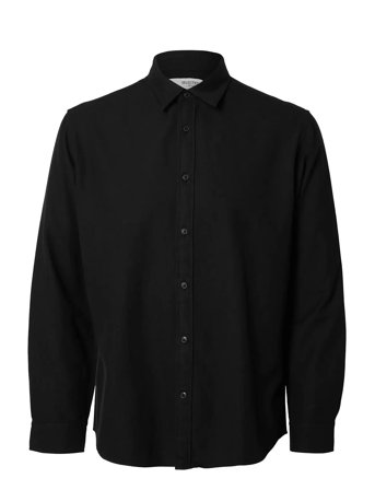 Slmregclaus Noah Brush Twist Sht Ls Noos Black Selected