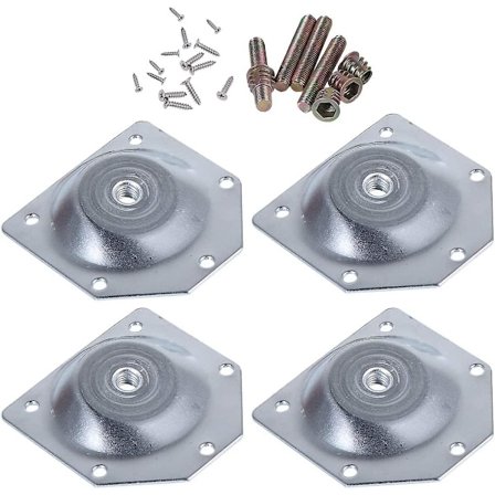 DB 4 st Vinklade Monteringsplattor för Möbelben Soffbord Ben Fästplattor med 5/16 Tum Hängande Skruvar
