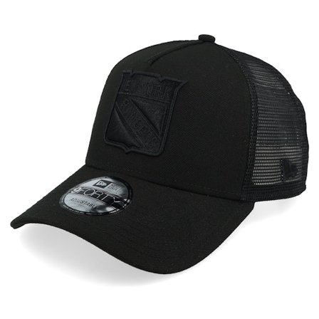 New Era - Hatstore Exclusive x New York Rangers 9FORTY Black A-Frame Trucker Trucker Black Cap - NHL @ Hatstore