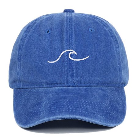 Wave Brodery Baseball Caps Distressed Faded Cap ROYAL BLUE