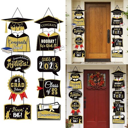 2023 Graduation Season Flag Dekoration Couplet Dørgardin
