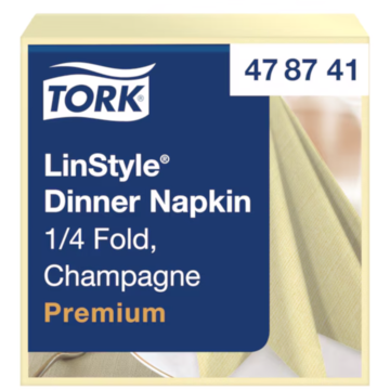 Servett Linstyle Tork Champagne 1/4