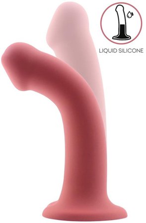 Bouncy Liquid Silicone Flexible Dildo Burgundy 18cm