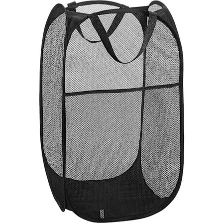 Mesh Pop-up Tvättkorg - Bärbar, Hållbara Handtag, Hopvikbar