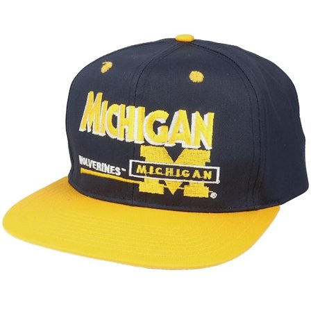 Twins Enterprise - College Zwart snapback Cap - Michigan Wolverines Michigan Wolverines Classic College Vintage Black/Yellow Snapback @ Hatstore