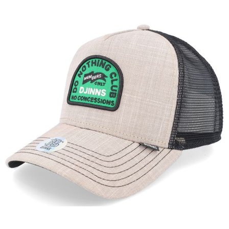 Djinns - Beige trucker Keps - Hft Cap Dnc Ox Diamond Beige/Black Trucker @ Hatstore