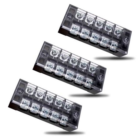 3 kpl 5-napainen liitäntäpalkkisetti, 600V 25A kaksinkertainen