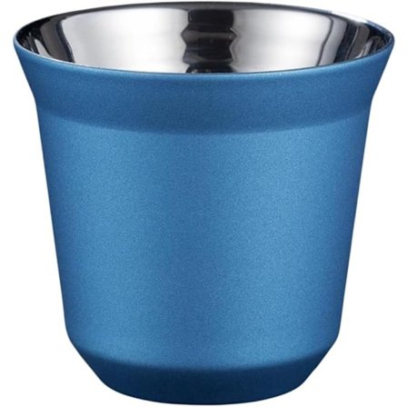 1 st isolerad kaffekopp vakuumisolerad resetermosmugg dubbelväggig kaffekopp camping tekopp spill-proof temugg set kontor rostfritt stål, blå