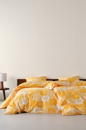 Jotex - Dynetrekksett Enkeltseng Økologisk Gul - ANNA - Kjøp Enkeltseng hos Jotex