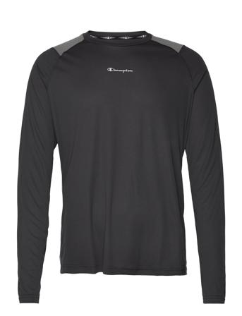 Long Sleeve Crewneck T-Shirt T-shirts Long-sleeved Svart Champion